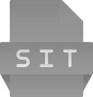 Sit File Format Icon vector