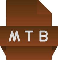 Mtb File Format Icon vector