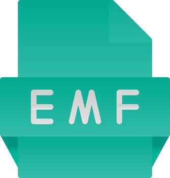 Emf File Format Icon vector