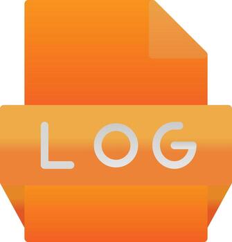 Log File Format Icon vector