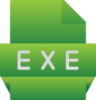 Exe File Format Icon vector