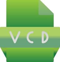 icono de formato de archivo vcd vector