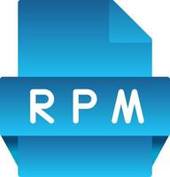 icono de formato de archivo rpm vector