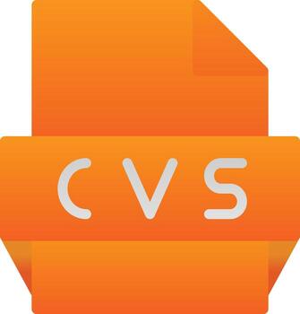 Cvs File Format Icon vector