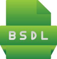 icono de formato de archivo bsdl vector