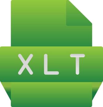 Xlt File Format Icon vector