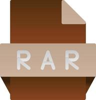 Rar File Format Icon vector