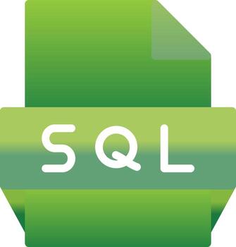 Sql File Format Icon vector
