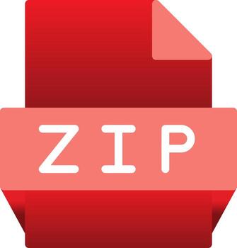 Zip File Format Icon vector