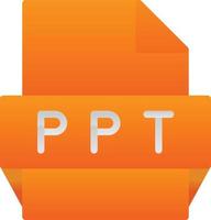 Ppt File Format Icon vector