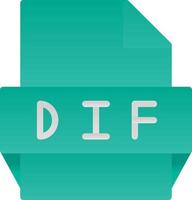 Dif File Format Icon vector