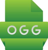 icono de formato de archivo ogg vector