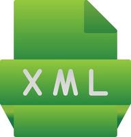 Xml File Format Icon vector