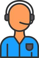 Customer Service Agent Vector Icon Design