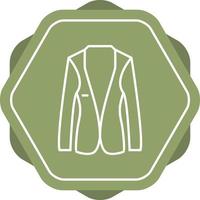 icono de línea de vector de chaqueta única