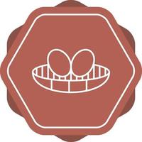 Unique birds nest Vector Line Icon