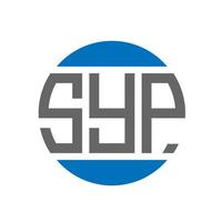 diseño de logotipo de letra syp sobre fondo blanco. concepto de logotipo de círculo de iniciales creativas de syp. diseño de letra syp. vector