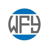 WFY letter logo design on white background. WFY creative initials circle logo concept. WFY letter design. vector