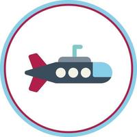 Submarine Glyph Icon vector