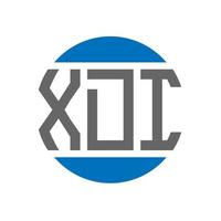 diseño de logotipo de letra xdi sobre fondo blanco. concepto de logotipo de círculo de iniciales creativas xdi. diseño de letras xdi. vector