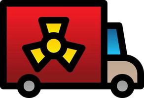Nuclaer Truck Glyph Icon vector