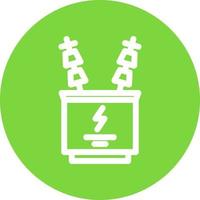 Power Transformer Glyph Icon vector
