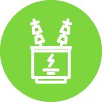 Power Transformer Glyph Icon vector