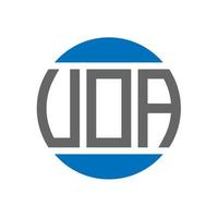 VOA letter logo design on white background. VOA creative initials circle logo concept. VOA letter design. vector