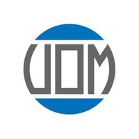 VOM letter logo design on white background. VOM creative initials circle logo concept. VOM letter design. vector