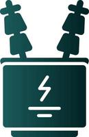 Power Transformer Glyph Icon vector