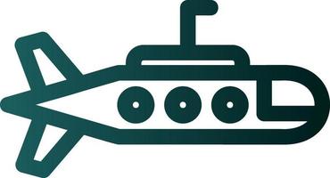 Submarine Glyph Icon vector