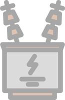 Power Transformer Glyph Icon vector