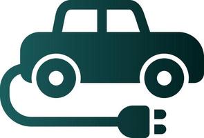 Electric Car Glyph Icon vector