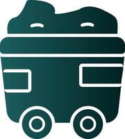 Mining Cart Glyph Icon vector