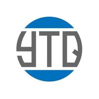 diseño de logotipo de letra ytq sobre fondo blanco. ytq concepto de logotipo de círculo de iniciales creativas. diseño de letras ytq. vector