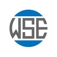 WSE letter logo design on white background. WSE creative initials circle logo concept. WSE letter design. vector