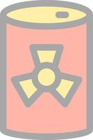 Nuclaer Tank Glyph Icon vector