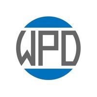 WPO letter logo design on white background. WPO creative initials circle logo concept. WPO letter design. vector