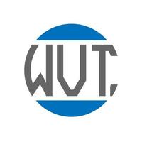 WVT letter logo design on white background. WVT creative initials circle logo concept. WVT letter design. vector
