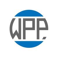 WPP letter logo design on white background. WPP creative initials circle logo concept. WPP letter design. vector