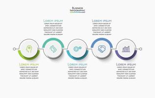 Presentation business infographic template vector