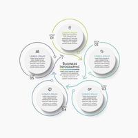 Presentation Business circle infographic template vector