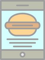 diseño de icono de vector de aplicación de alimentos