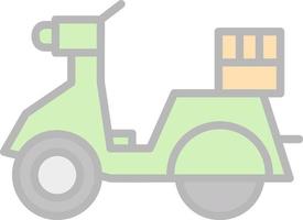 Delivery Scooter Vector Icon Design