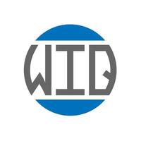 diseño de logotipo de letra wiq sobre fondo blanco. concepto de logotipo de círculo de iniciales creativas de wiq. diseño de letras wiq. vector