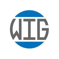 WIG letter logo design on white background. WIG creative initials circle logo concept. WIG letter design. vector