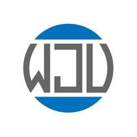 diseño de logotipo de letra wjv sobre fondo blanco. concepto de logotipo de círculo de iniciales creativas de wjv. diseño de letras wjv. vector