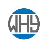 WHY letter logo design on white background. WHY creative initials circle logo concept. WHY letter design. vector