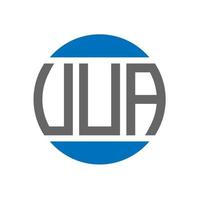 VUA letter logo design on white background. VUA creative initials circle logo concept. VUA letter design. vector