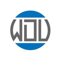 diseño de logotipo de letra wdv sobre fondo blanco. concepto de logotipo de círculo de iniciales creativas de wdv. diseño de letras wdv. vector